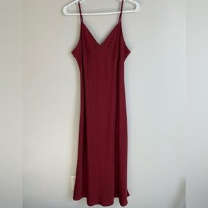 Satin Midi Slip Dress